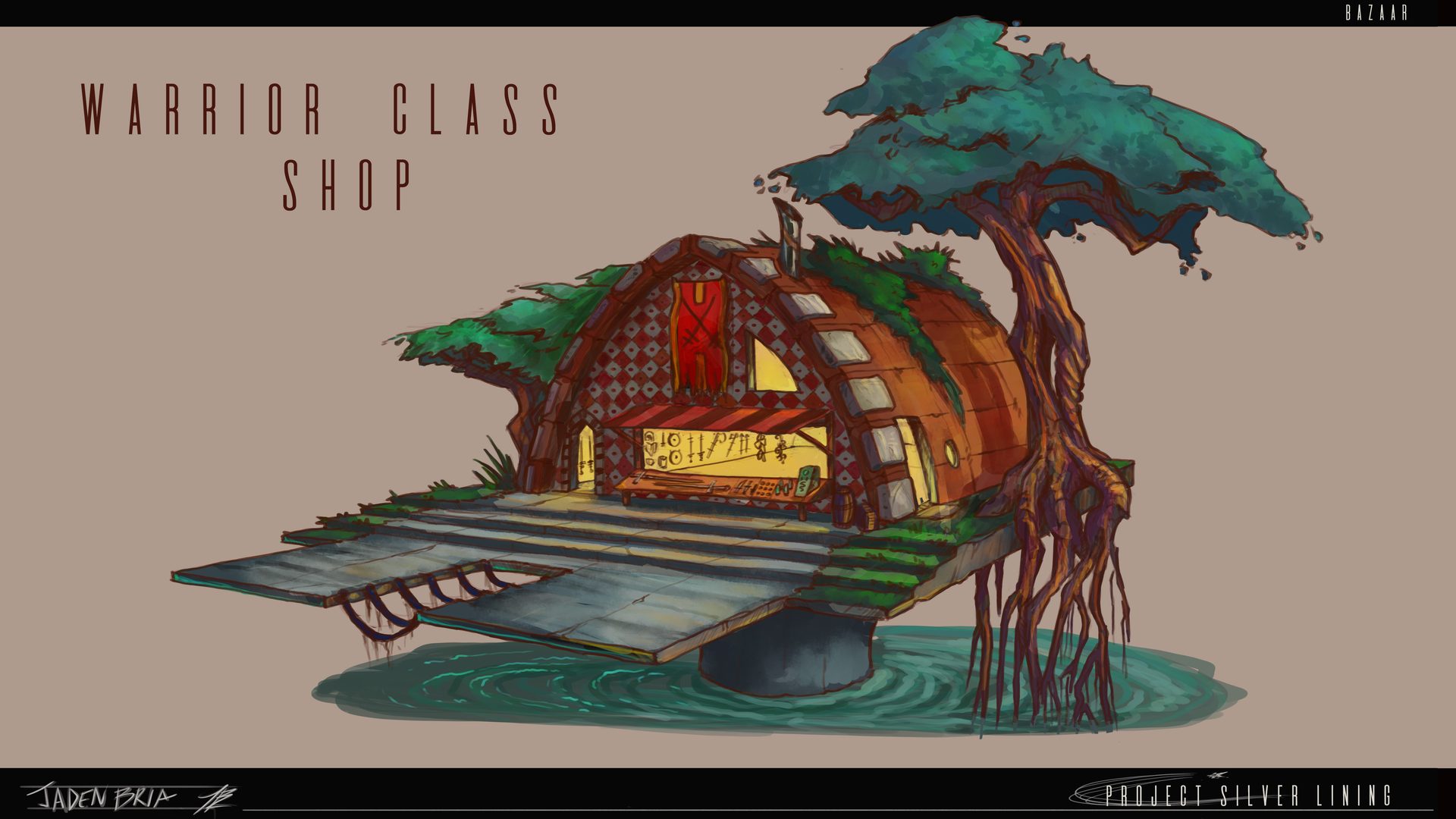 The Warrior Class Shop — concept art by Jaden Bria
